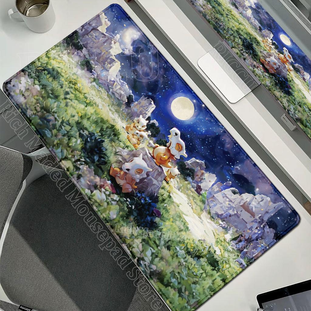 Kawaii Cubone Large Mouse Pad Gamer XXL Pc Keyboard Mouse Mat Tapis Souris Gaming HD PPokemons Rubber Mousepad Desk Accessories
