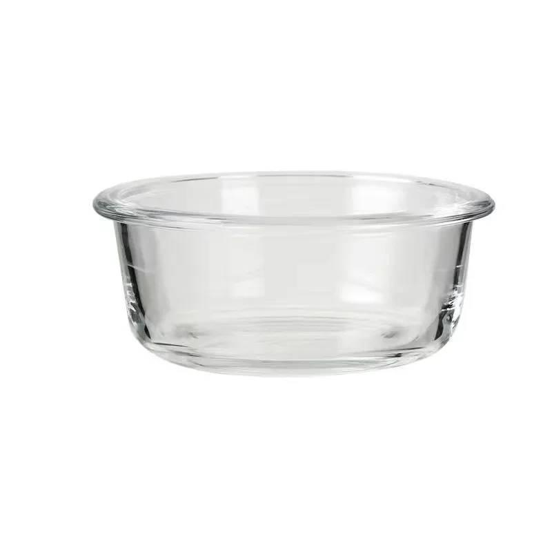 Glass Cat Dog Bowl Puppy Food Bowl With Iron Frame Gold Stand Raised Water Feeder Bowl Pet Supplies Accessories
