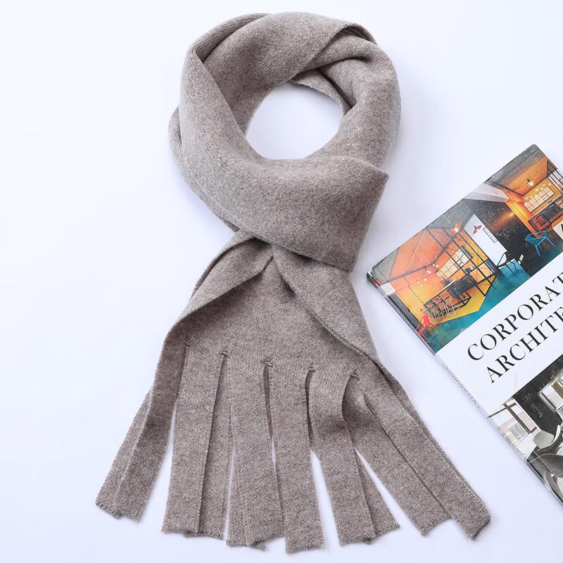 Hengyuanxiang Unisex 2024 Pure Wool Solid Scarf
