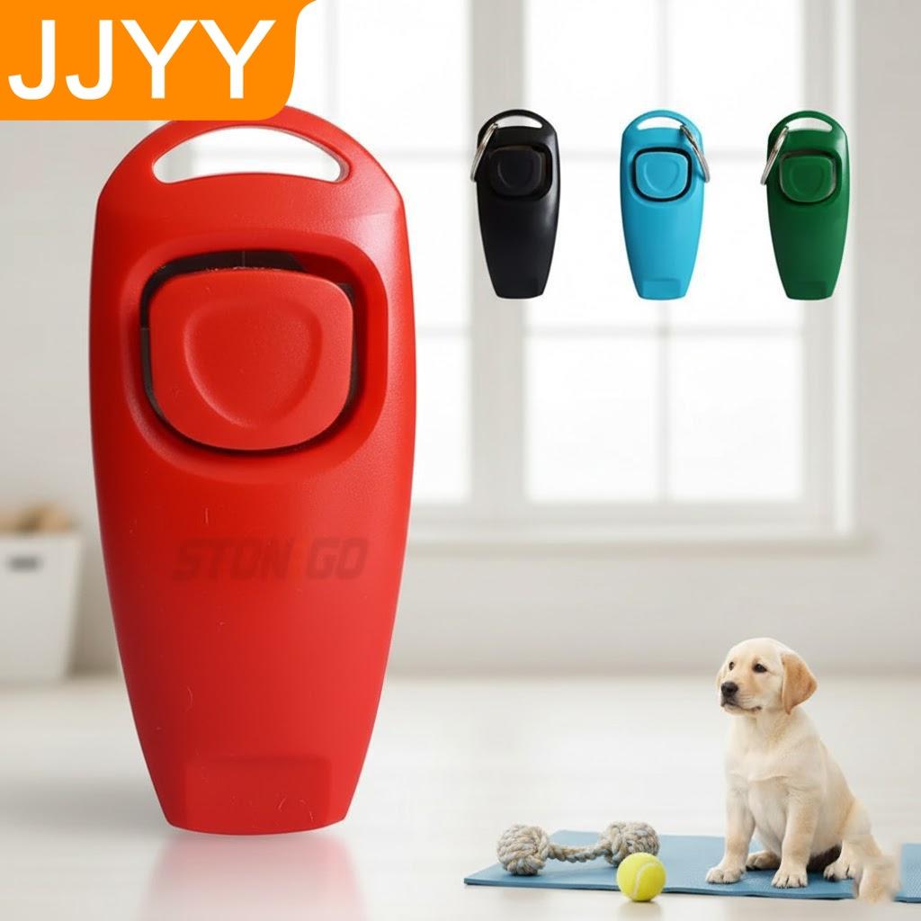 Pet Dog Trainer Clicker with Whistle & Key Ring - Versatile 2-in-1 Puppy Training Tool for Obedience Commands