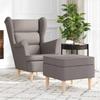 VidaXL Armchair with Footrest Taupe Fabric, Relaxation Armchair, Sofa Armchair, Relaxation Sofa, Armchair of 3307995