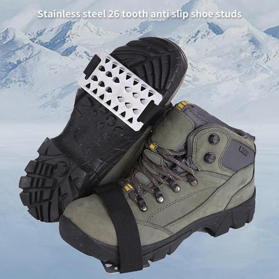 2/4/6 tk Jäänaelad Kingad Kassid 26 terasest naastuga Reguleeritav nupp Talvine välijalutamine Jää Lumi Veojõu Gripid Libisemiskindlad Kingad Saapad Naastud