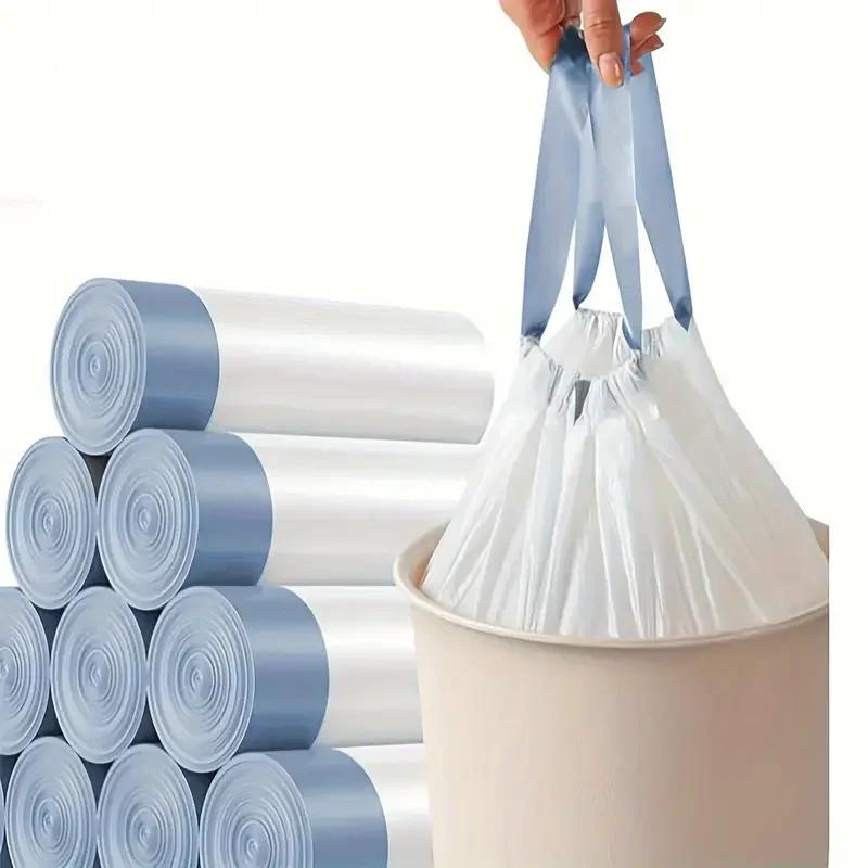 Drawstring Garbage Bag Household Portable Kitchen Thickened Large Student Dormitory Automatic Closing Lat Thick Plastic Bag