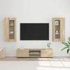 TV Cabinet Set with Shelf FLORIN 3 pcs Sonoma Oak Particleboard