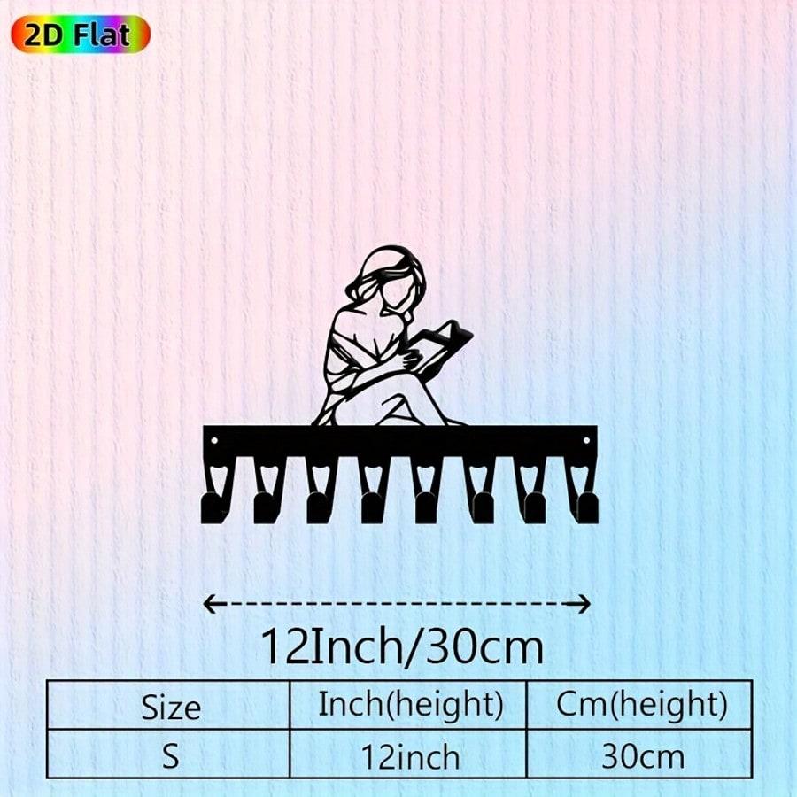 Iron Wall Hooks for Women with 8 Hangers Coat Hat Key Storage Space Saving Modern Home Decor Gift
