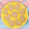 8Pcs/Set DIY Cartoon Animals Biscuit Molds Cookie Cutters Biscuit Molds Plastic Cookie Stamps Cookie Decorating Tools