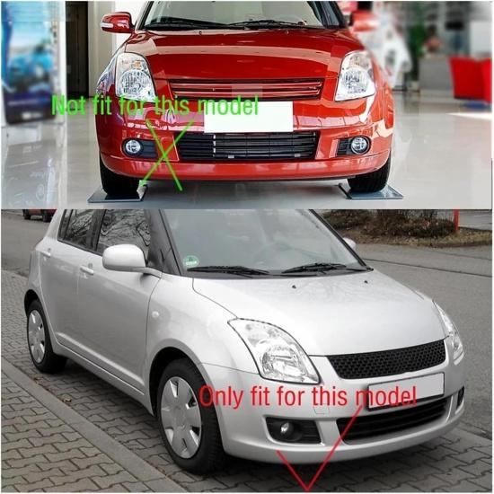 Compatible With Suzuki Swift 2007 2008 2009 2010 Car Front Bumper Fog Lamp Light Cover Frame Trim Lid Bezel Hood Grille
