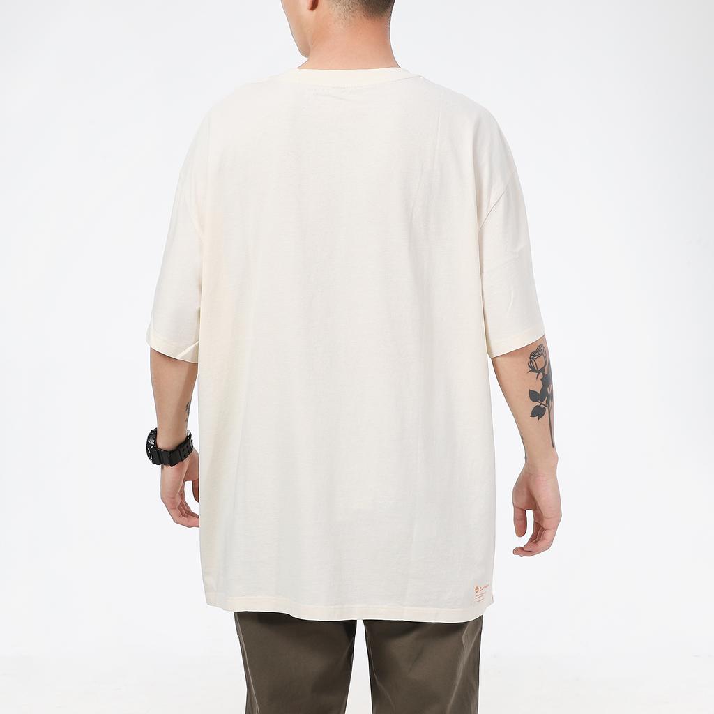 Timberland Pattern Print Quick-Dry Crew Neck T-Shirt Men Tops Smoke-White A2CG8-V04