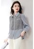 Casual collar, fashionable temperament, patchwork shirt, small shirt