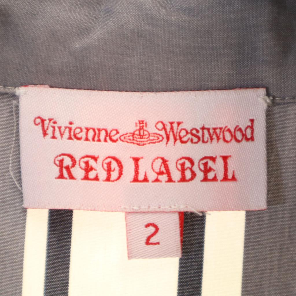 Vivienne Westwood Red Label Striped Pattern Long Sleeve Shirt 2 Gray Women Used