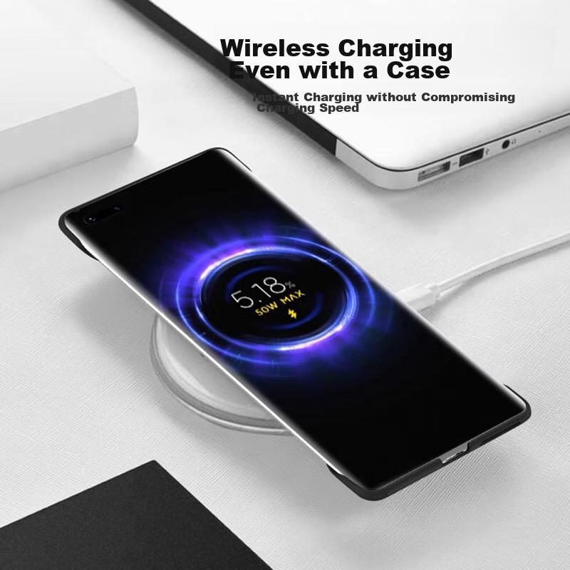 POZZO Ultra-Thin Matte Case for Huawei Mate40 Pro, Borderless with Shock Absorption And Heat Dissipation, Simple And Popular Style in Pearl White