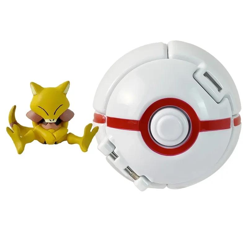 Pokemon Model with Ball Poke Pokeball Mew Groudon Solgaleo Mewtwo Pikachu Meowth Charizard Kyogre Fennekin Froakie Chespin Toy