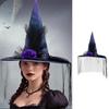 Witch Hat, Unique Flower Decorated for Fashion Enthusiasts, Suitable For Halloween Costume Cosplay Party
