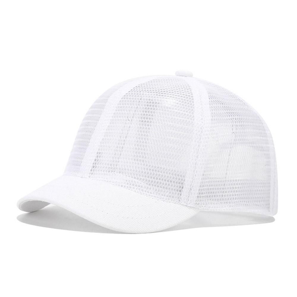 

New Short Brim Baseball Cap Full Mesh Breathable Thin Peaked Cap Men Women Skeleton Mesh Duck Tongue Cap Sunscreen Sun Hat One Size
