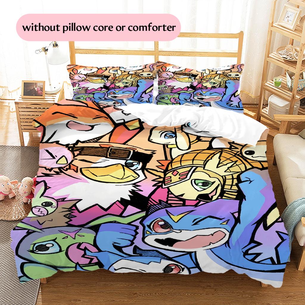 Carina Copripiumino e Federe Digimon, Biancheria da Letto per Camera da Letto Fan Digimon, Regalo Perfetto.chl