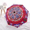 1pc Mandala Pattern Automatic Folding Umbrella - Portable Collapsible Design, 8-Rib Iron Frame, Durable Fabric Yy251125075