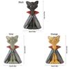 Resin Cat Statue Cute Halloween Black Cat Portable   Desktop
