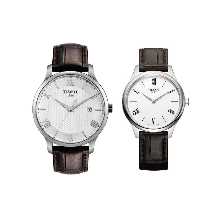 

TISSOT Junya Collection Quartz Movement Unisex Watch 42mm White Dial Stainless Steel Case Leather Strap T0636101603800+T0632091603800