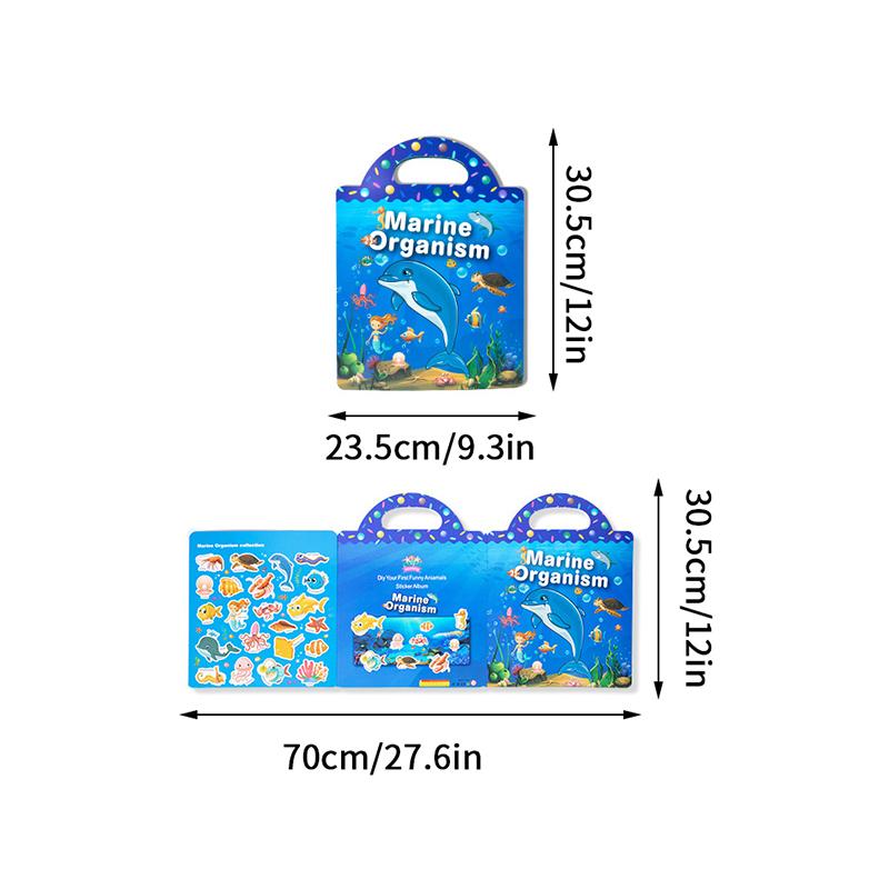 Reusable Sticker Book - Jelly Stickers For Toddlers, Kids Sticker Activity Book, Travel Toys For Road Trip, Car & Airplane