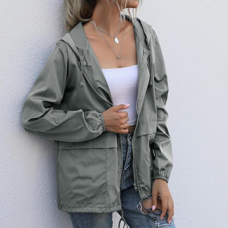 Women Waterproof Windbreaker Jacket Tactical Hooded Pilot Coat Outdoor Windproof Hip Hop Women Jackets Female Coats