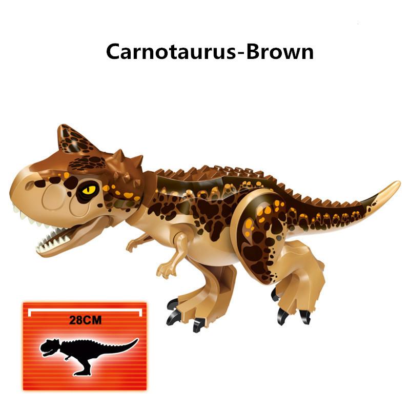 28 ס"מ ראפטור ענק קרנוטאורוס קוביות בנייה לבני דינוזאור טירנוזאורוס טי-רקס הרכבה צעצועים לילדים מתנה לילדים מתנות חג המולד