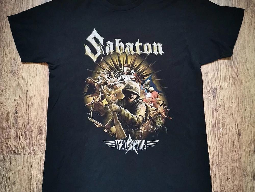 The Last Tour Vintage Sabaton Shirt Short Sleeve Black Unisex Size S4XL S