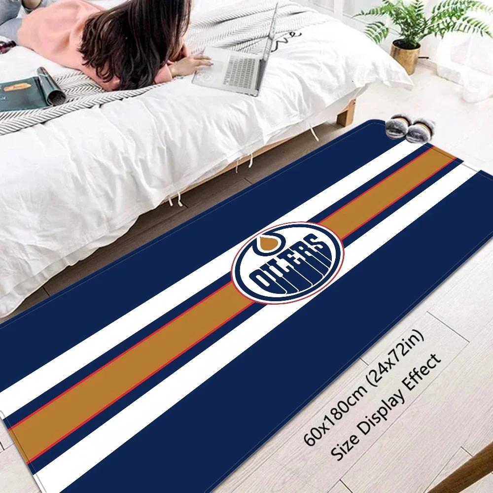 E-Edmonton O-Oilers Koupelnová rohožka Protiskluzová Absorbující vodu Dlouhá pruhovaná podložka Podložka do ložnice Vítejte Rohožka