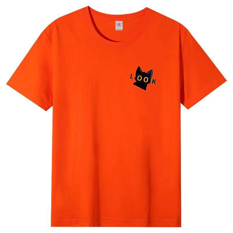 Cotton Short Sleeve T-shirt Women Loose Fashion Medium Sleeve Tops Summer Vintage T-Shirt