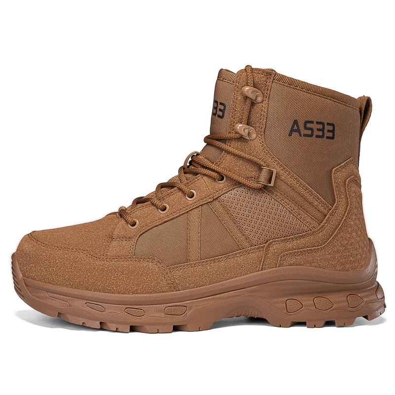 Tide Outdoor High-top Breathable Comfortable Wear-resistant Camping Training Boots Large Size Military Fan Boots Autumn and Winter Tactical Boots