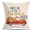 Home Decor Eat Drink Thankful And Fall Themed Pillows Pattern Cushion Cover Suitable For Sofa Bedroom Car Pillow Cover