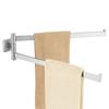 Swivel Wall-Mounted Towel Rack - Stainless Steel - 40CM - 2 Bars - Brushed - Scandinavian Design
