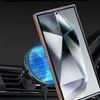 S25 Ultra Electroplated Crocodile Texture Leather Magnetic Phone Case for Samsung Galaxy S24 Ultra S23 Plus Bracket Stand Cover