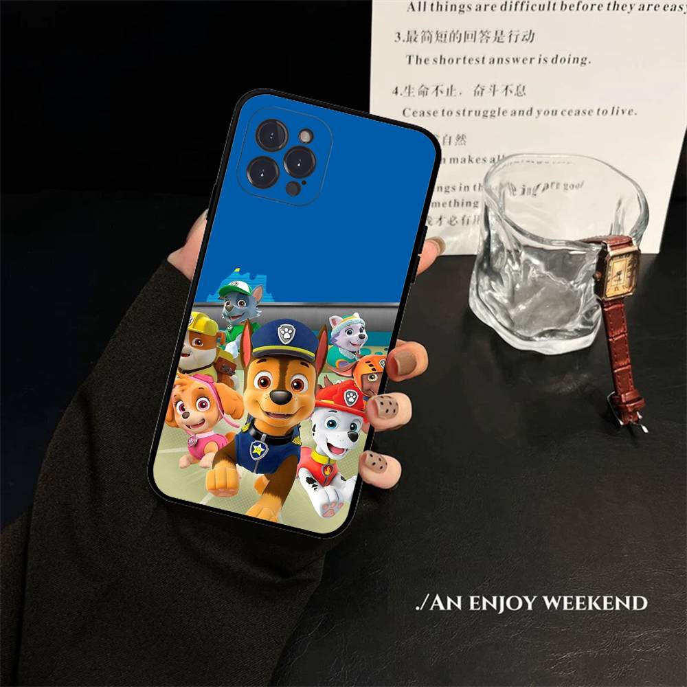 Paws P-Patrols Cartoon Dog Phone Case For IPhone 16 15 8 7 6 6S Plus X SE XR XS 14 11 12 13 Mini Pro Max Mobile Case