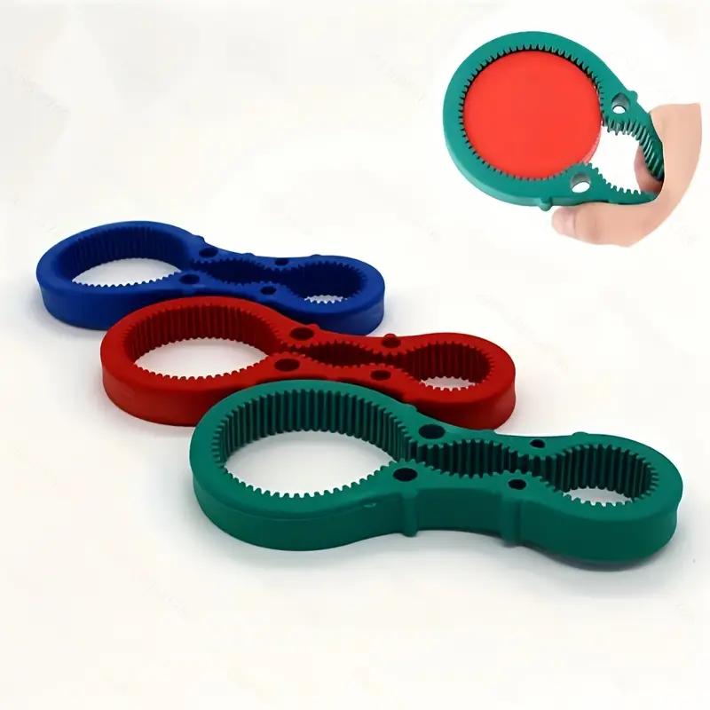 1 STÜCK Glasöffner für schwache Hände 3 in 1 Multifunktions-Dosenöffner Flaschenöffner-Set mit rutschfestem Silikongriff