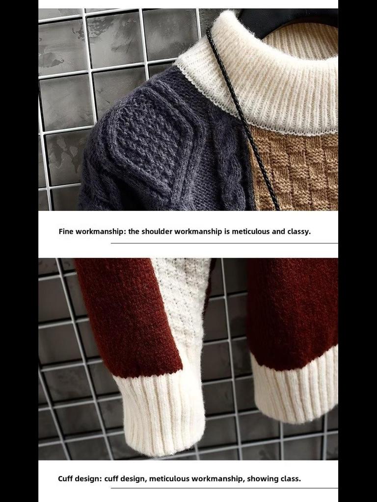 2023 Men's Autumn/Winter Thickened Korean-Japanese Stitch Sweater