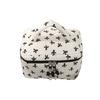 Beauty case imbottito con fiocco carino Organizzatore cosmetico da viaggio con cerniera Cotone soffice Estetica Borsa da toilette per donne Ragazze