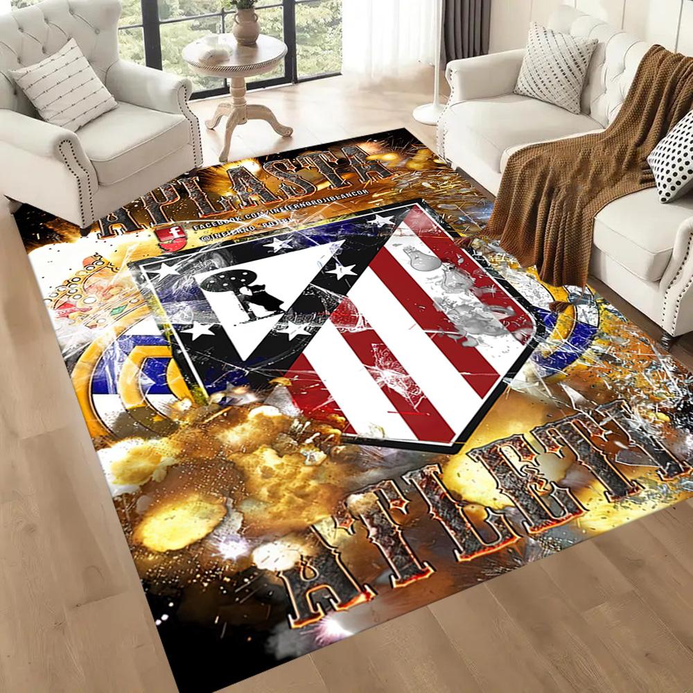 Atletico Madrid Area Rug Suitable For Hallway Bedrooms Decorate Room Playrooms Antislip Carpet Anime Office Decor