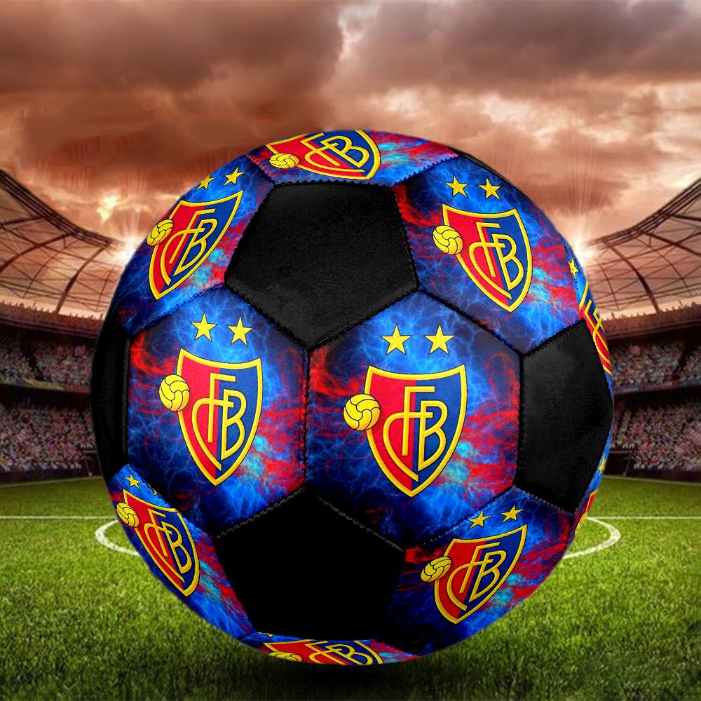 FC Basel 1893 Pallone da Calcetto Indoor Colorato Per Tutte le Età Taglia 5 Cucito a Macchina PVC Pronto per la Competizione Resistente Alto Rimbalzo