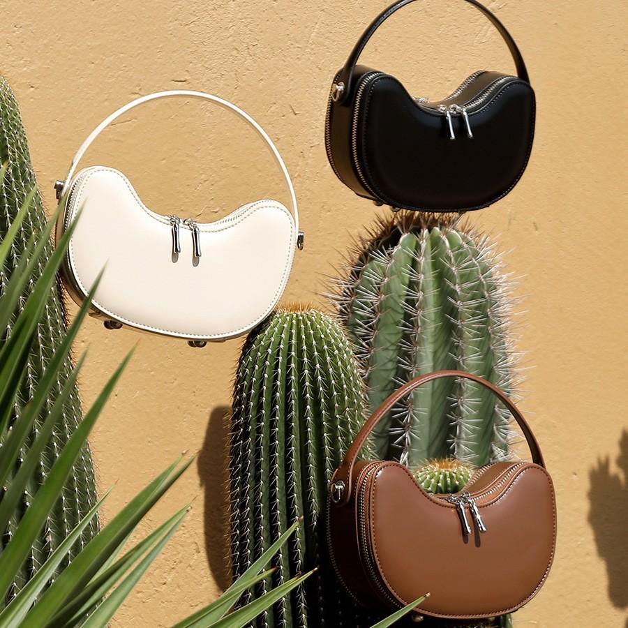 Special offer semi-round saddle bag, high-end diamond-pattern underarm bag, 2025  model genuine leather shoulder and crossbody bag for women