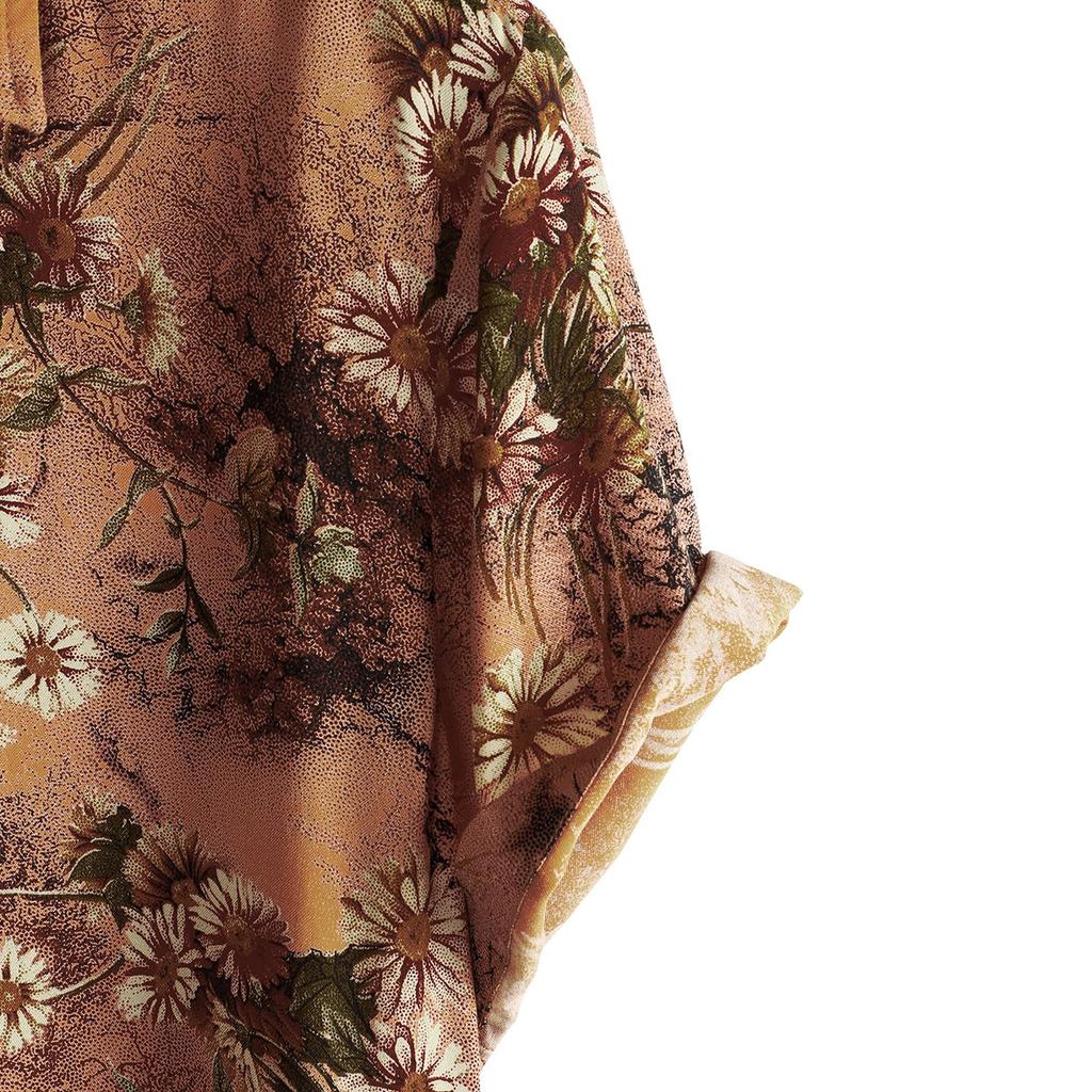 Men's Short Sleeved Shirt, Daily Fashion Printed Button Top, Chest Pocket Cardigan