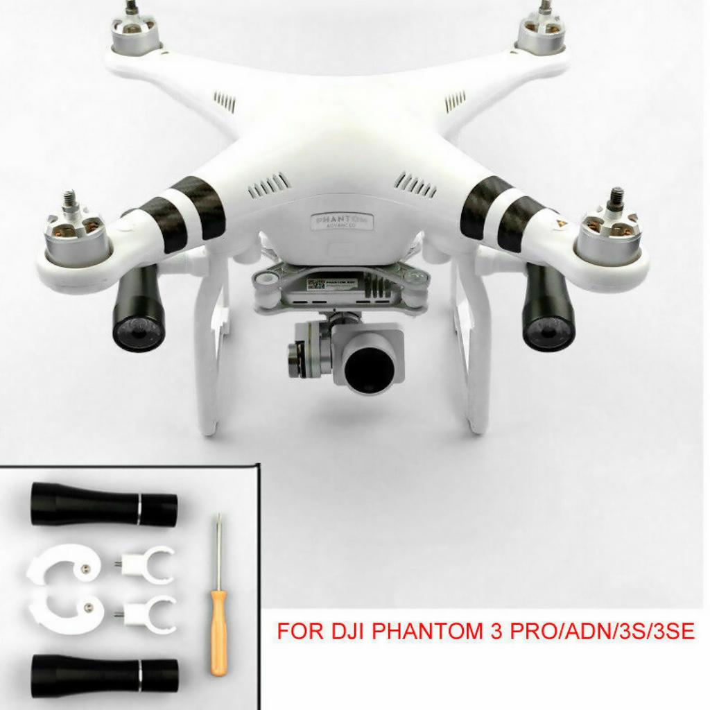 Night Light for DJI Phantom 3/3Pro/3Adv/3SE/ Two-handed LED Flight Signal Lamp Adjustable Brightness Searchlight Kit Side Holder