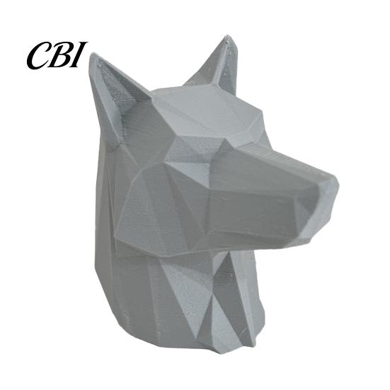 Animal Shaped Car Ornament 3D Printed Wolf Trailer Hitch Decoration, Howling Head for Truck SUV Rear Bumper, Matte Finish Outdoor Vehicle Decor