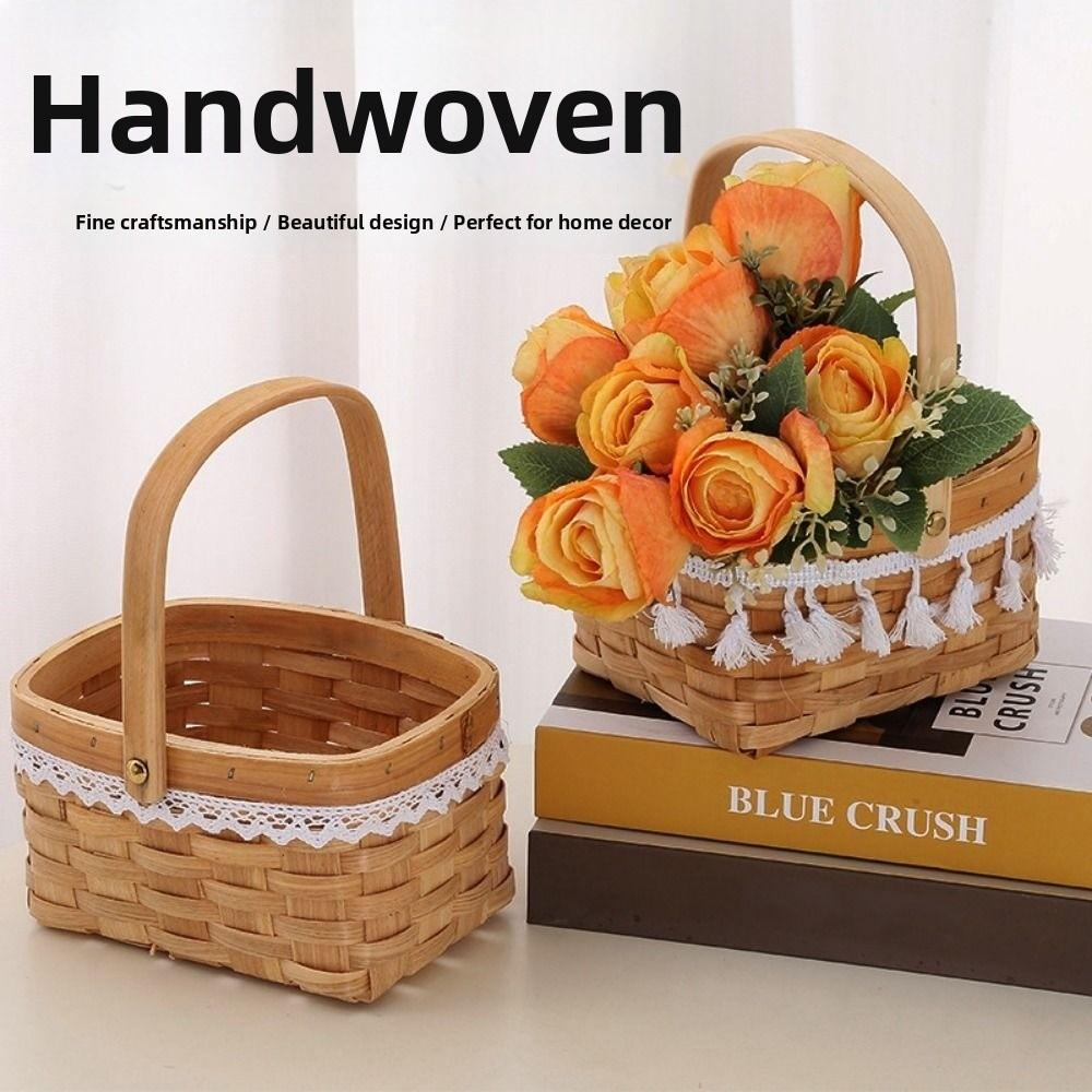 Handwoven Lace Fruit Basket Home Decoration /Restaurant Serving Tabletop Display