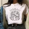 Witch Triple Moon Gothic Sun Top Women Harajuku T-shirts Girl Graphic Harajuku 2000s Clothing Graphic T Shirts Fashion  Y2K Top