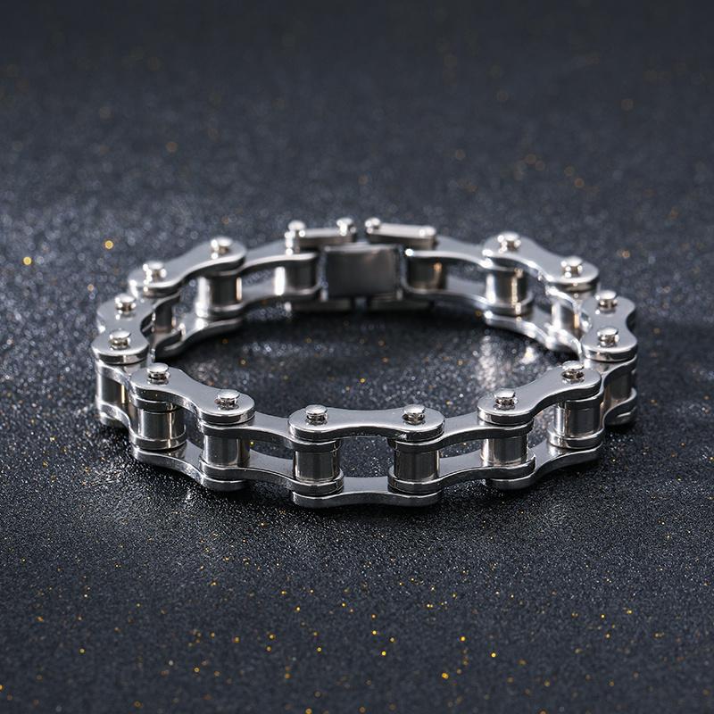 Stainless Steel Biker Chain Bracelet Men's Link Chain Motorcycle Bicycle Style Bracelets Fashion Punk Bracelets Jewelry