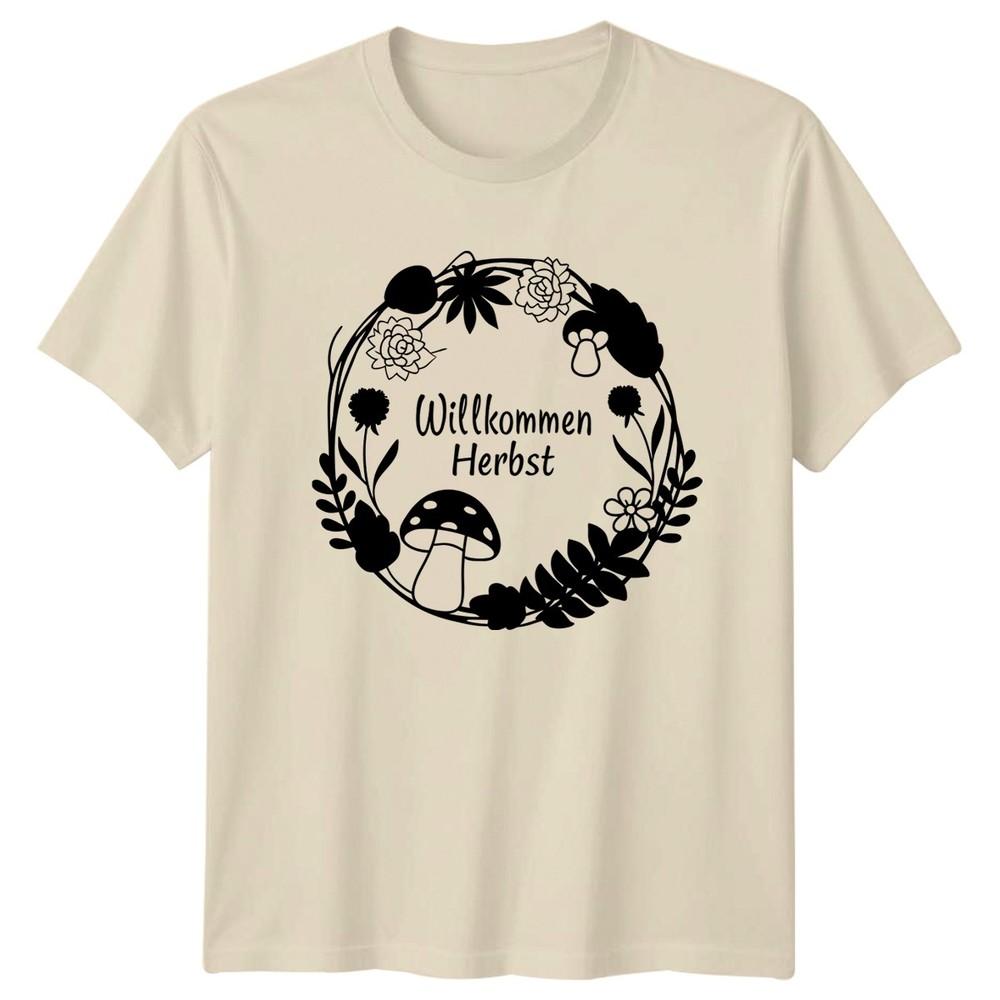 WillkomUnisex Herbst Unisexs TShirt Autumn Flowers Nature Autumn Gift For Her