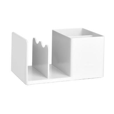 Bookends Pen Holder Desk Storage Box Delicate Office Supplies Desk Organizers for Desk Pen Book
