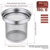 Stainless Steel Tea Strainer Reusable Filter Replacement Tea Infuser Multifunction Extra Fine Mesh Tea Strainer