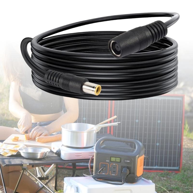 Durability 14AWG DC7.9x0.9mm Power Extension Cable 16.4ft Power Cord For Solar Generators Panel Outdoor Charging