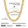 Stainless Steel Heart Necklace Luxury Niche Accessory Women Layered Necklace Earrings Vacuum Gold Plating Waterproof Jewelry